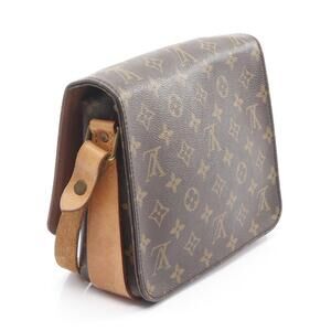 Louis Vuitton Bag Leather Cartesiere Canvas Shoulder Monogram Brown